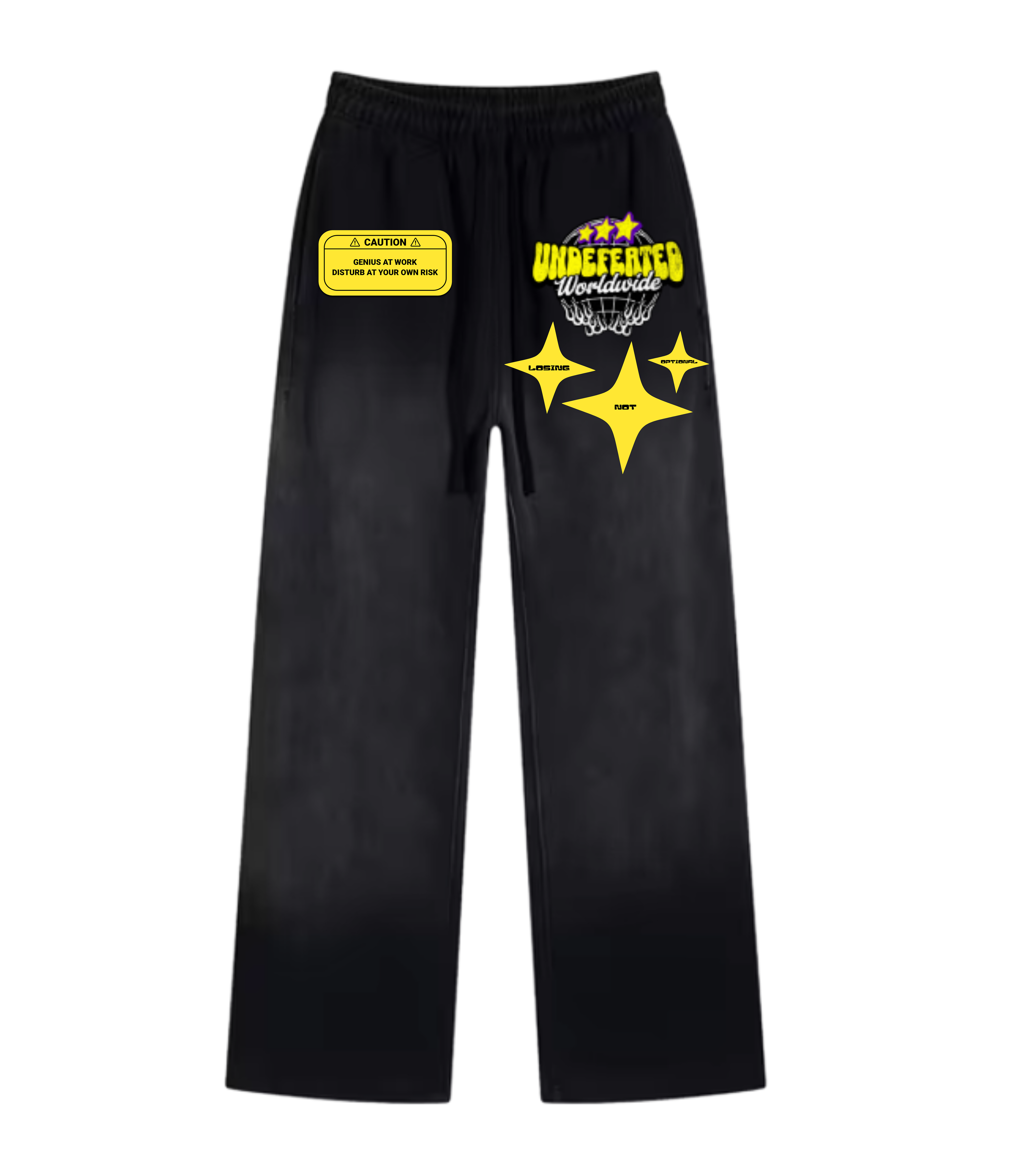 WRLDWIDE "GENUIS" JOOGERS (BLACK)