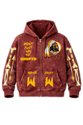 CRUDE-SKIN HOODIE (REDISH MOROON)